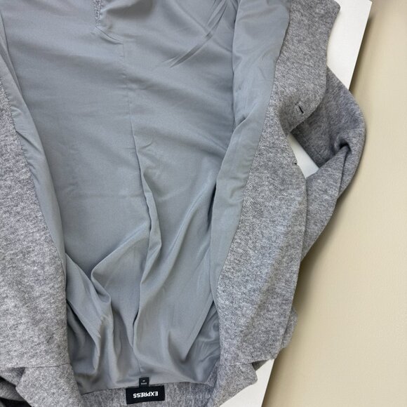 NWOT Express Heather Gray Super Soft Luxe Knit Blazer | Women’s M - Picture 7 of 12